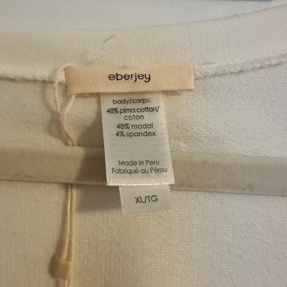 Eberjey Women's White Lightweight Blair Meadow Sweater - Picture 2 of 4